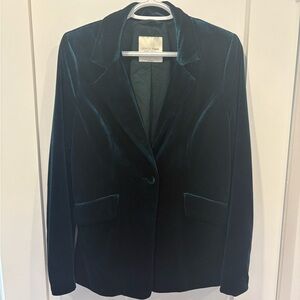 Gentle Fawn Velvet Blazer in Deep Green